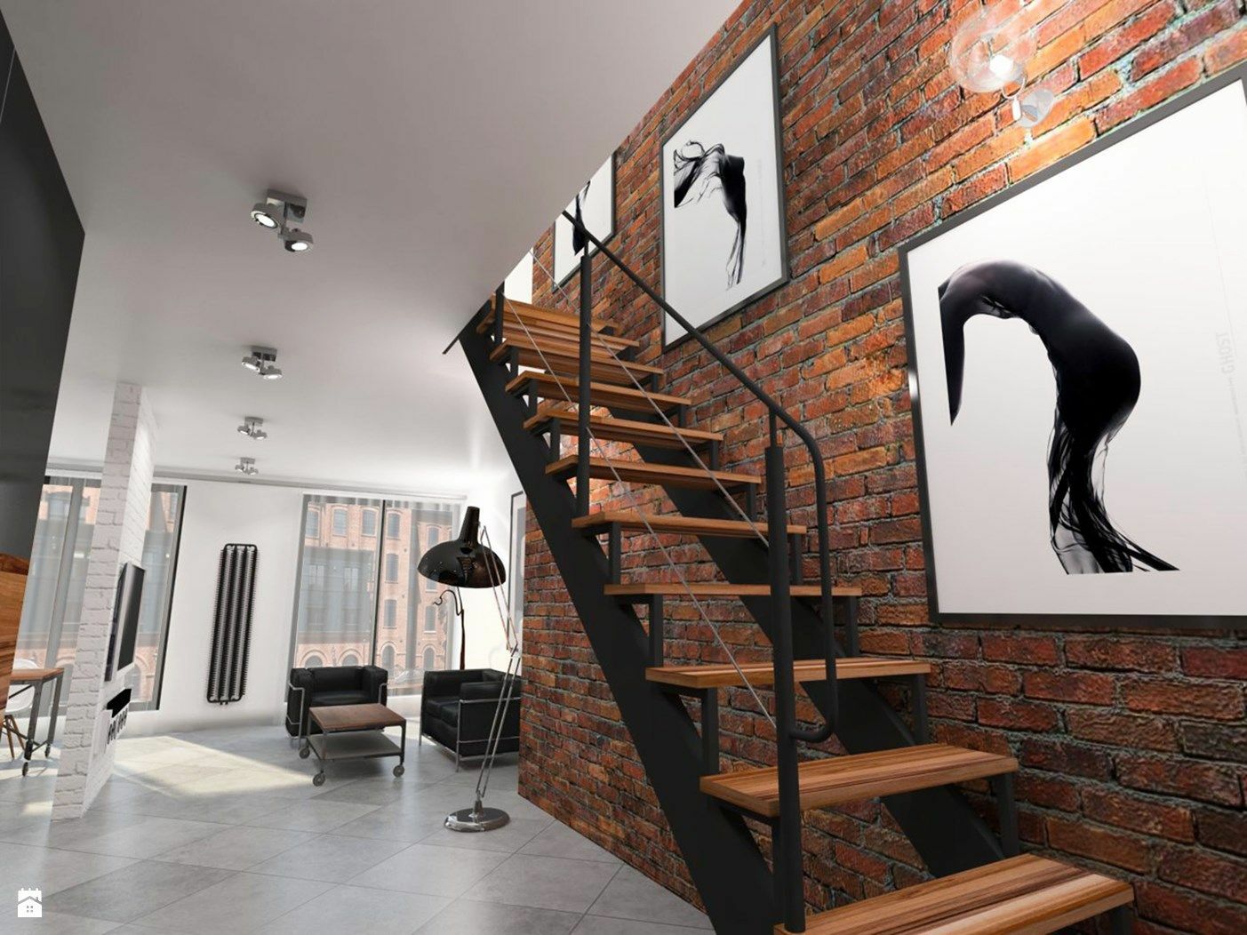 Маршевая лестница для квартиры